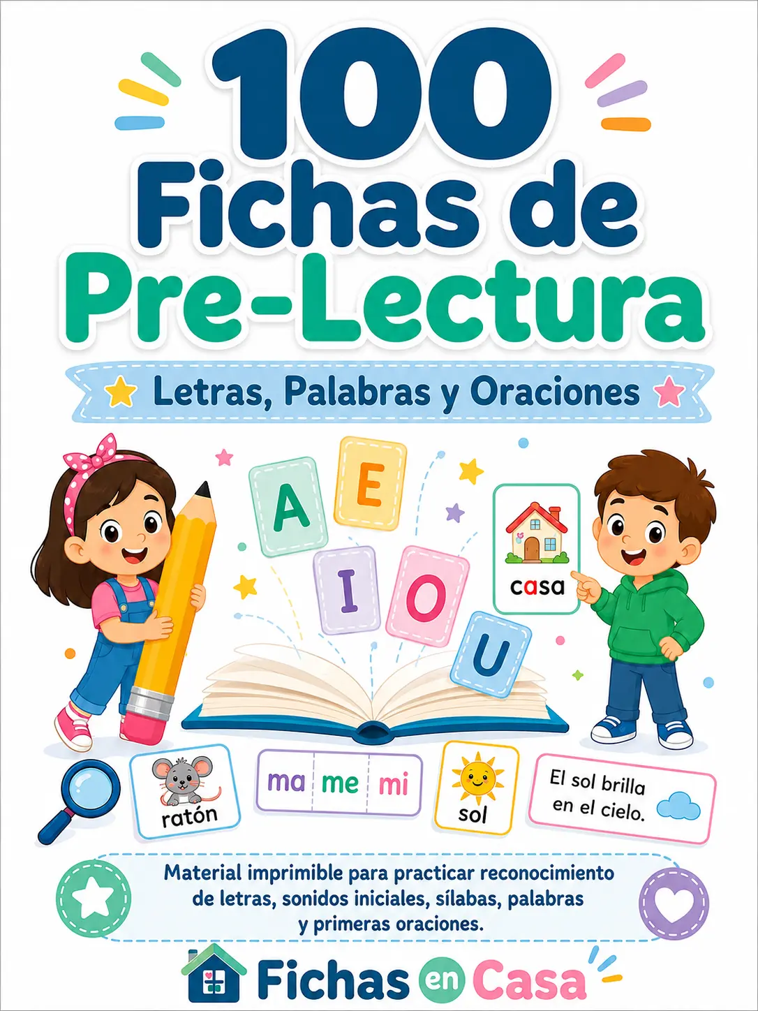 100 Fichas de Conciencia Fonológica y Sílabas